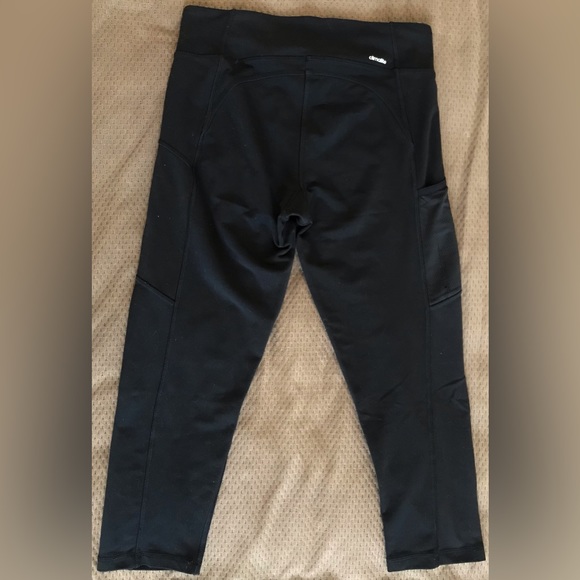 adidas climalite Black Cropped Sports Leggings with Pocket - M - Picture 6 of 8